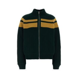 Miu Miu Women Bottle Green Wool Cardigan